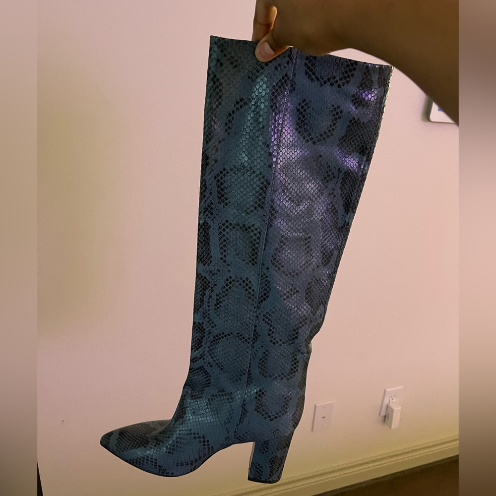 Blue Python Paris Texas boots for sale. Worn Twice. Good condition